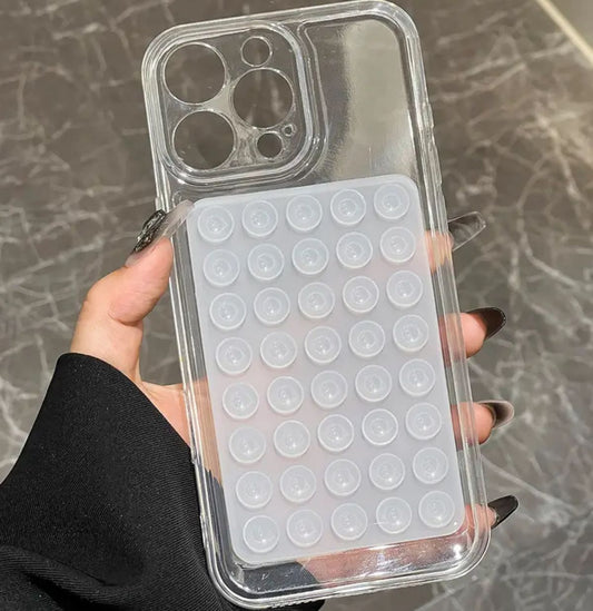 BATUNOX Telefon Arkasına Yapışan Şeffaf Silikon Vantuzlu Telefon Tutucu